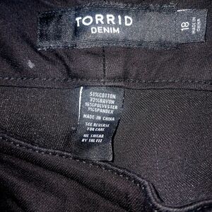 Torrid Denim Black Jeans - Size 18